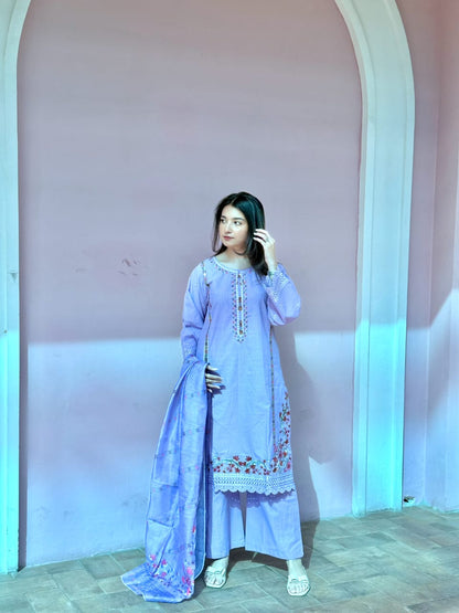 3 Piece – Viscose Thread Embroided