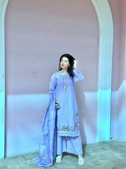 3 Piece – Viscose Thread Embroided