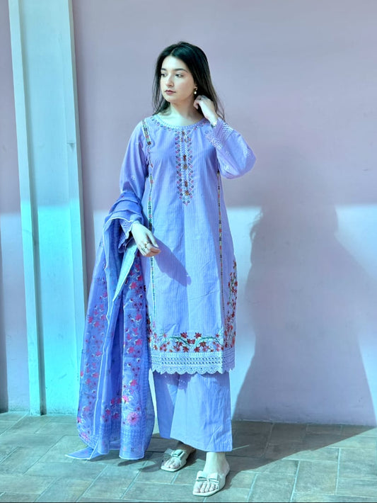 3 Piece – Viscose Thread Embroided